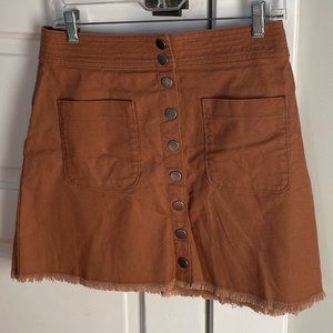 Madewell High-Waist Snap Patch Pocket Skirt Size 6